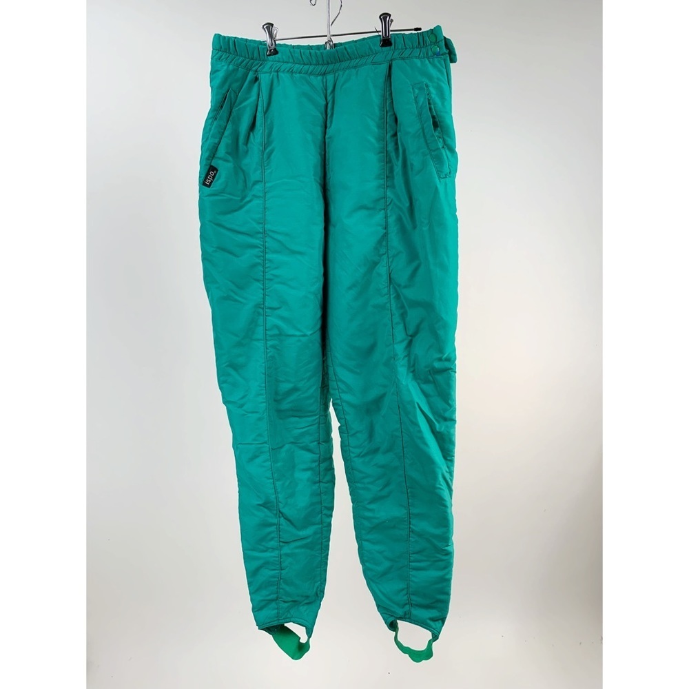 ISPO Teal Blue Stirrup Retro 80s Ski Snow Snowboarding Balloon Pants Large L